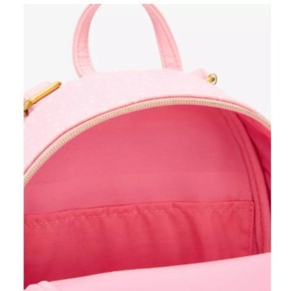 Loungefly Disney Marie Cat Holiday Mini Backpack Pink Snowglobe NWT - Picture 4 of 4